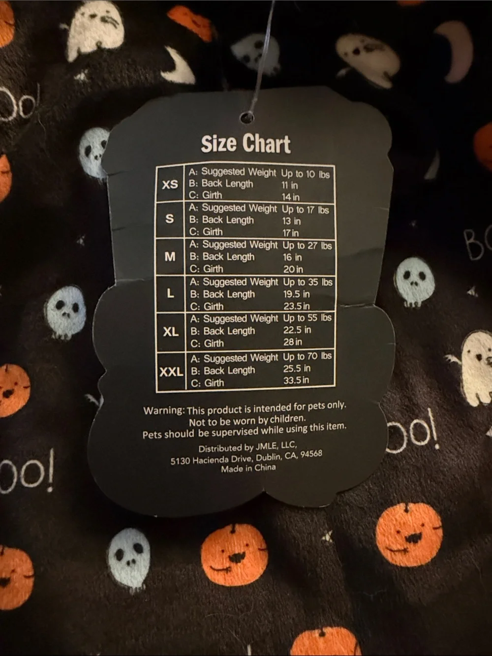 Halloween Pumpkin & Ghost Dog Pajamas - Black/Orange/White